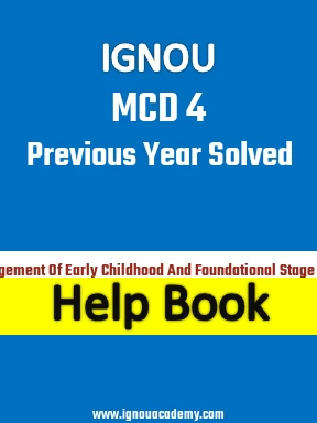 IGNOU MCD 4 Previous Year Solved Question Paper